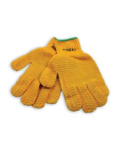 Yellow Criss Cross Safety GLoves