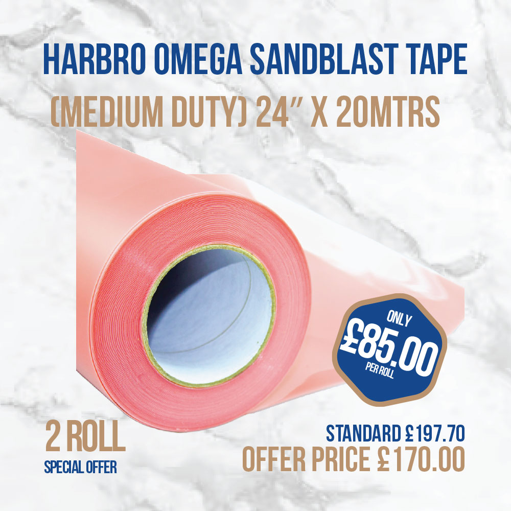 OMEGA Sandblast Vinyl - 2 Rolls