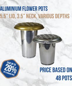 Polished Aluminium Flower Containers - Box 48 Pots